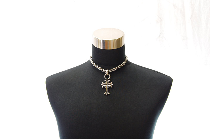 2inc Gothic Cross With H.W.O Pendant[P-96] / Hand Craft Chain Necklace[N-98] (43cm)