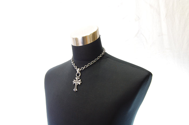 2inc Gothic Cross With H.W.O Pendant[P-96] / Three-fifth Chain Necklace[N-72] (45cm)