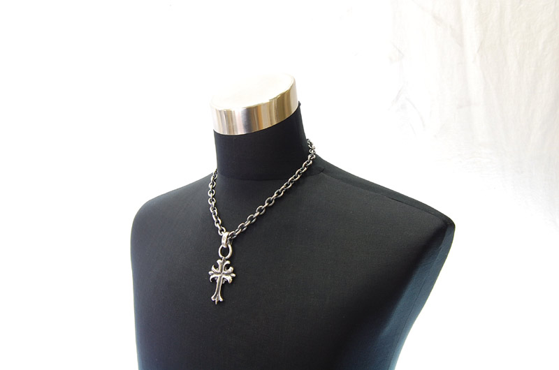 2inc Gothic Cross With H.W.O Pendant[P-96] / Three-fifth Chain Necklace[N-72] (50cm)