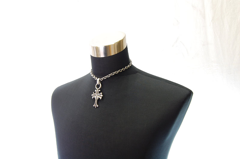 2inc Limited Plain Cross With H.W.O Pendant[P-94] / Half Chain Necklace[N-65] (43cm)