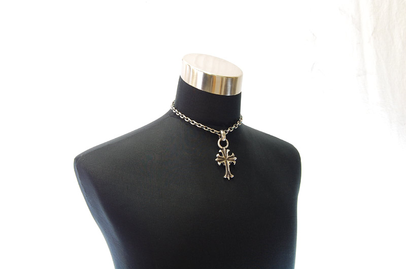 2inc Limited Plain Cross With H.W.O Pendant[P-94] / Half Chain Necklace[N-65] (43cm)