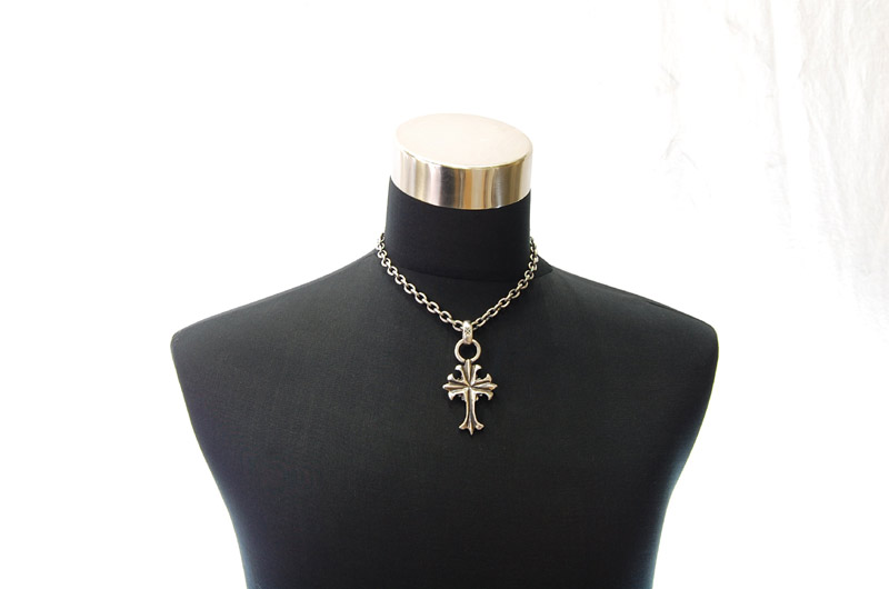 2inc Limited Plain Cross With H.W.O Pendant[P-94] / Half Chain Necklace[N-65] (45cm)