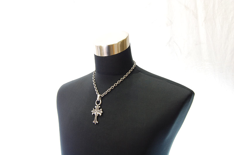2inc Limited Plain Cross With H.W.O Pendant[P-94] / Half Chain Necklace[N-65] (50cm)