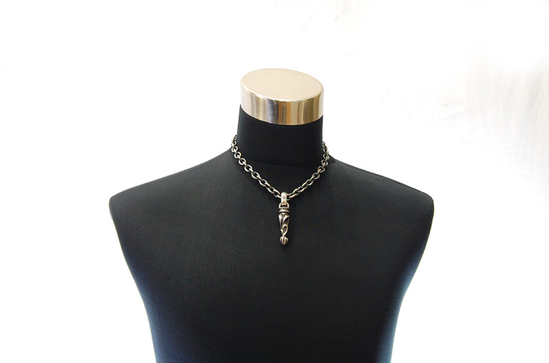 Bolo Tip With H,W,O Pendant[P-161] / Three-fifth Chain Necklace[N-72] (45cm)