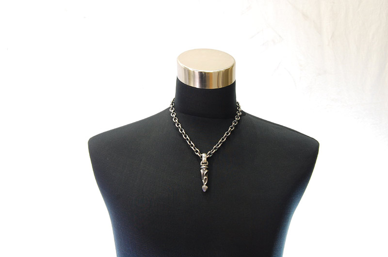 Bolo Tip With H,W,O Pendant[P-161] / Three-fifth Chain Necklace[N-72] (50cm)