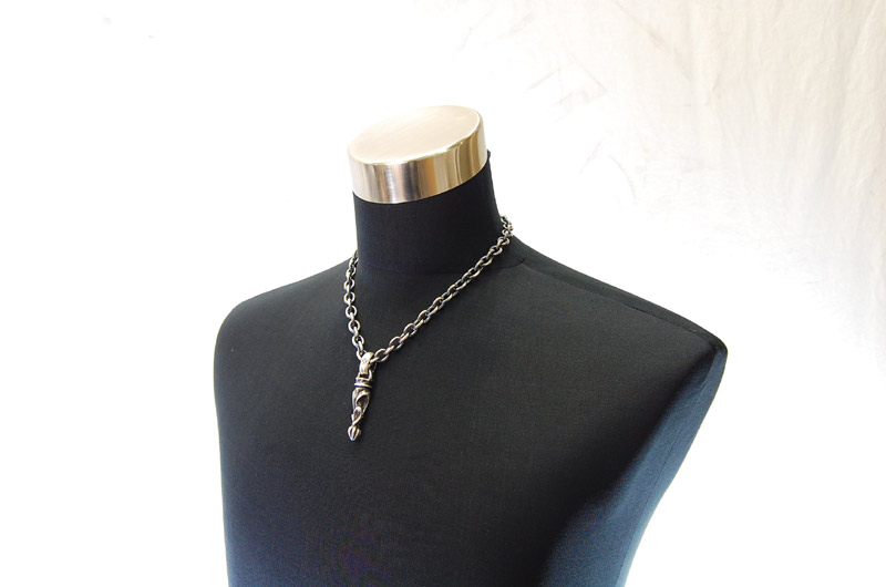 Bolo Tip With H,W,O Pendant[P-161] / Three-fifth Chain Necklace[N-72] (50cm)