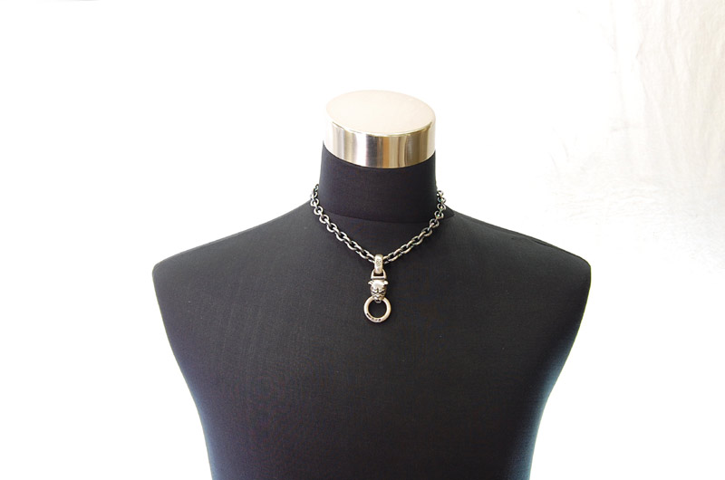 Bulldog Pendant[P-07] / Three-fifths Chain & Half T-bar Necklace[N-72] (45cm)