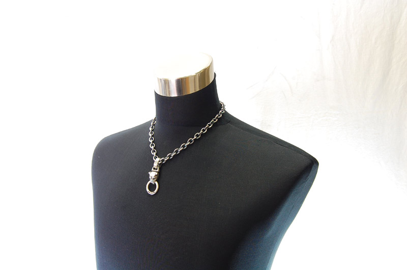 Bulldog Pendant[P-07] / Three-fifths Chain & Half T-bar Necklace[N-72] (50cm)