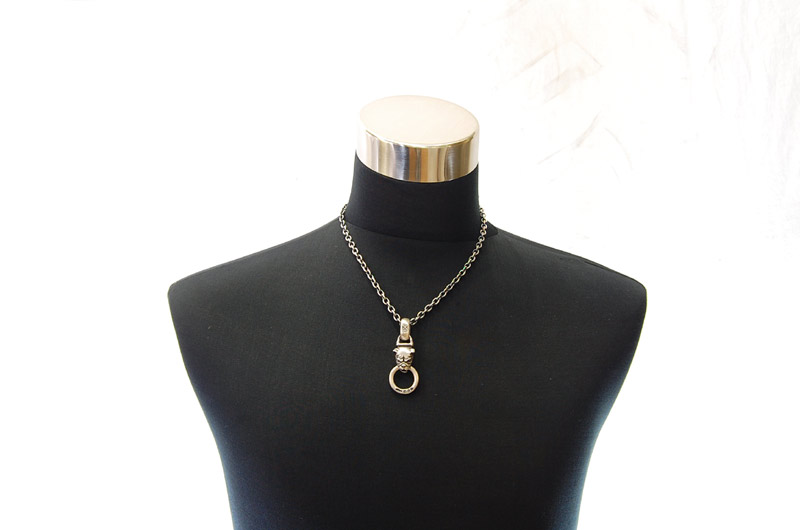 Bulldog Pendant[P-07] / Quarter Chain Necklace[N-66] (50cm)