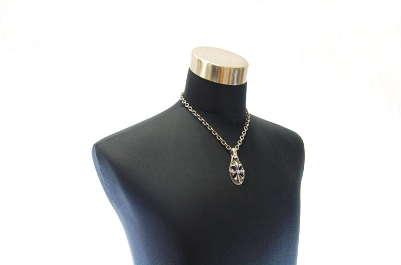 Cross Oval With H.W.O Pendant[P-143] / Half Chain Necklace[N-65] (50cm)