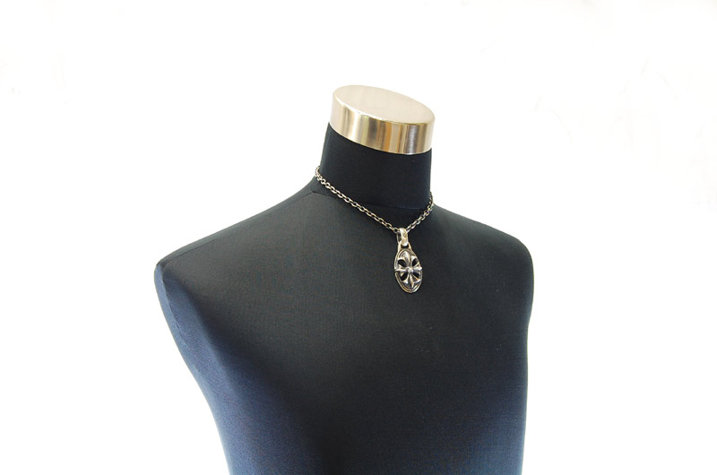 Cross Oval With H.W.O Pendant[P-143] / Quarter Chain Necklace[N-66] (43cm)