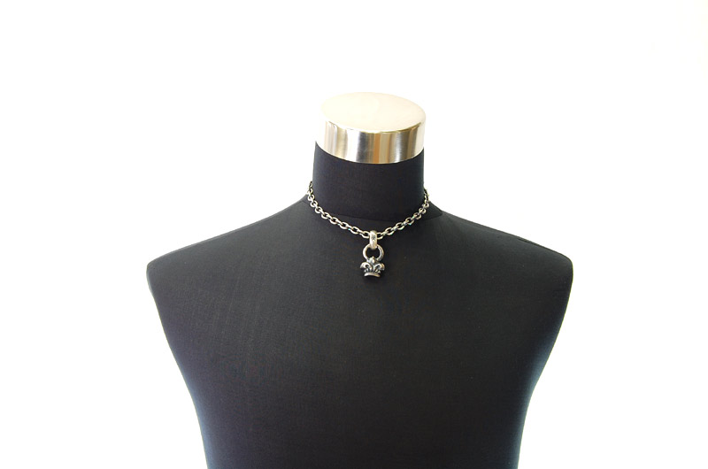 Crown Tip With H.W.O Pendant[P-92] / Half Chain Necklace[N-65] (43cm)