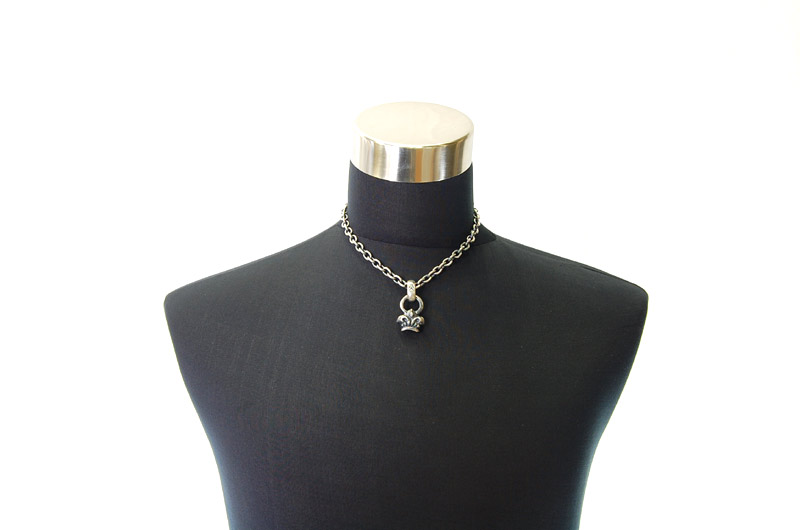 Crown Tip With H.W.O Pendant[P-92] / Half Chain Necklace[N-65] (45cm)