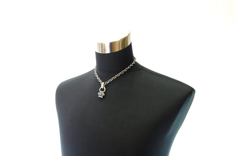 Crown Tip With H.W.O Pendant[P-92] / Half Chain Necklace[N-65] (45cm)