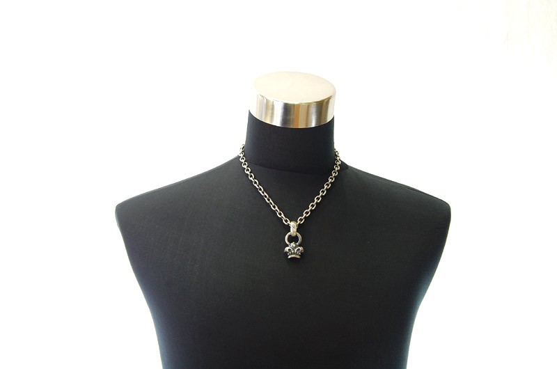 Crown Tip With H.W.O Pendant[P-92] / Half Chain Necklace[N-65] (50cm)