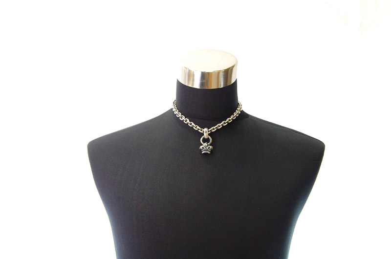 Crown Tip With H.W.O Pendant[P-92] / Hand Craft Chain Necklace[N-98] (43cm)