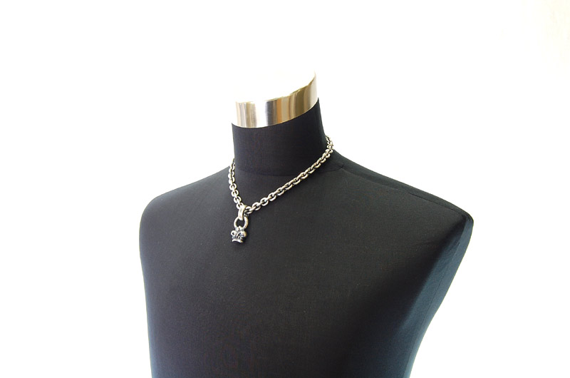 Crown Tip With H.W.O Pendant[P-92] / Hand Craft Chain Necklace[N-98] (45cm)