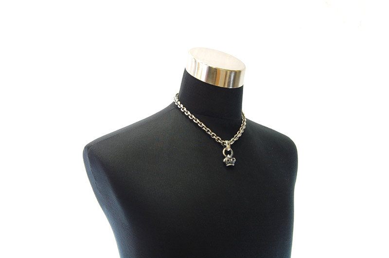 Crown Tip With H.W.O Pendant[P-92] / Hand Craft Chain Necklace[N-98] (45cm)