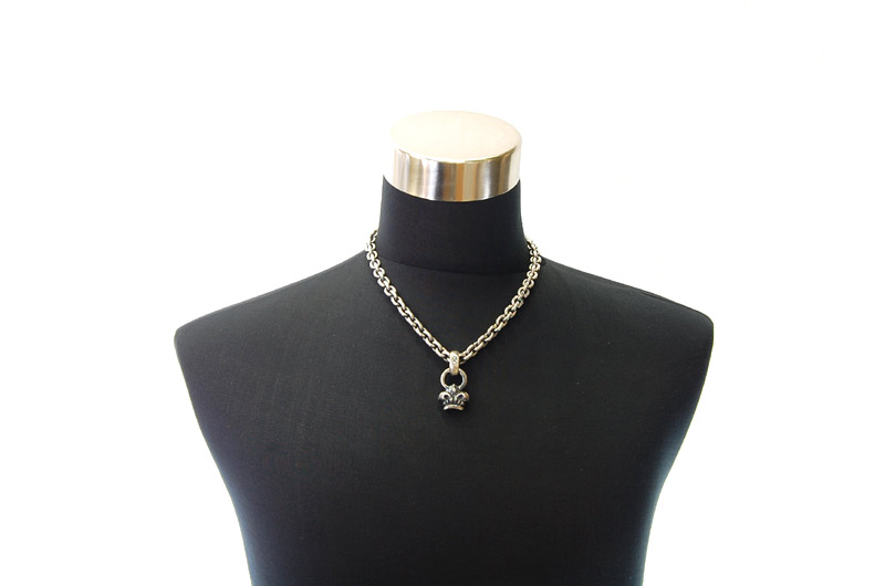 Crown Tip With H.W.O Pendant[P-92] / Hand Craft Chain Necklace[N-98] (50cm)