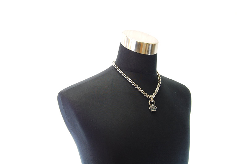 Crown Tip With H.W.O Pendant[P-92] / Hand Craft Chain Necklace[N-98] (50cm)