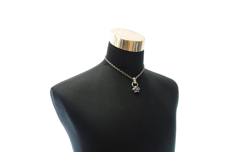 Crown Tip With H.W.O Pendant[P-92] / Quarter Chain Necklace[N-66] (43cm)