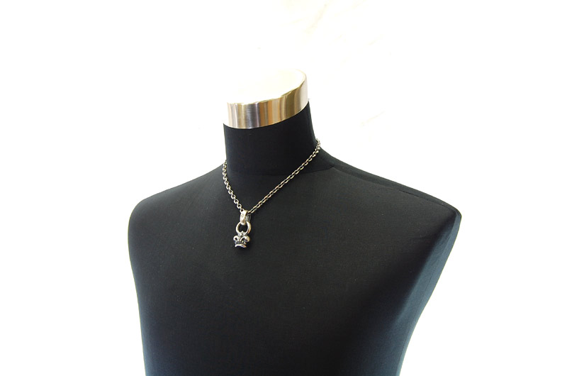 Crown Tip With H.W.O Pendant[P-92] / Quarter Chain Necklace[N-66] (45cm)