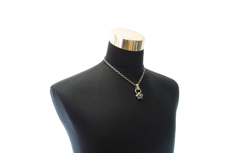 Crown Tip With H.W.O Pendant[P-92] / Quarter Chain Necklace[N-66] (45cm)