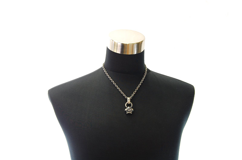 Crown Tip With H.W.O Pendant[P-92] / Quarter Chain Necklace[N-66] (50cm)