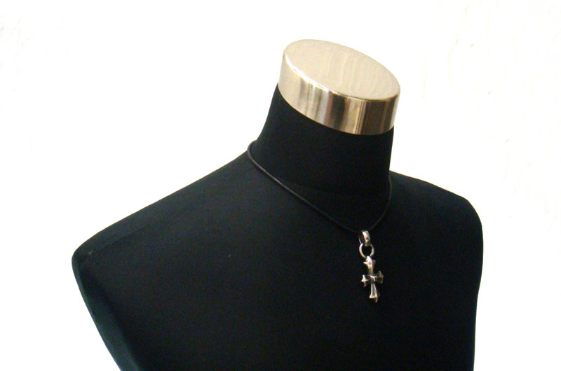 Gothic Cross Pendant[P-109] / lethrter Necklace (44cm)