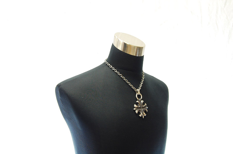 Gothic Cross Pendant[P-119] / Half Chain Necklace[N-65] (50cm)