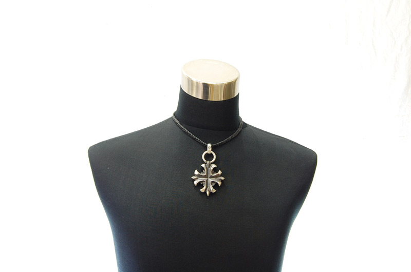 Gothic Cross Pendant[P-119] / lethrter Necklace (44cm)