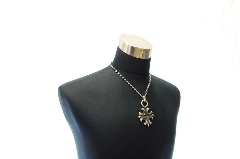 Gothic Cross Pendant[P-119] / Quarter Chain Necklace[N-66] (50cm)