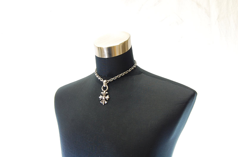 Gothic Cross With H.W.O Pendant[P-112] / Half Chain Necklace[N-65] (43cm)