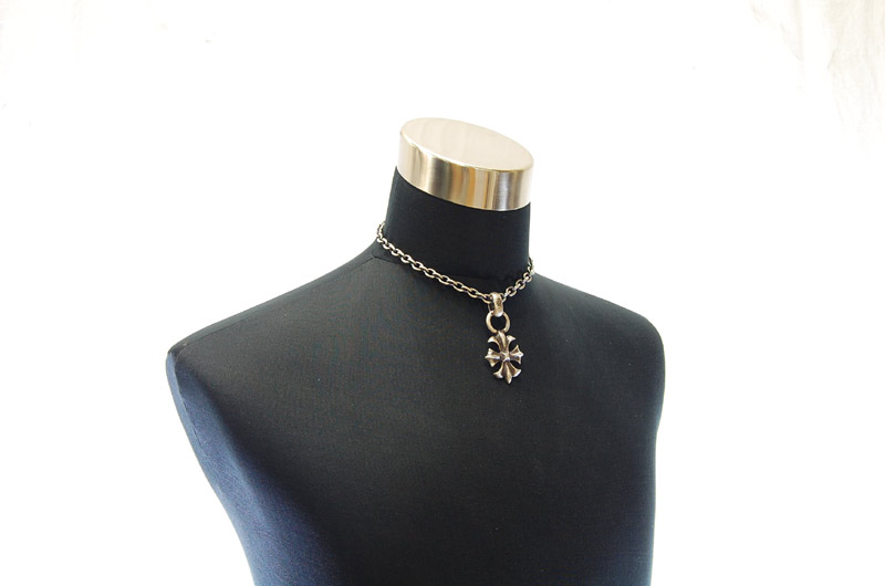 Gothic Cross With H.W.O Pendant[P-112] / Half Chain Necklace[N-65] (43cm)