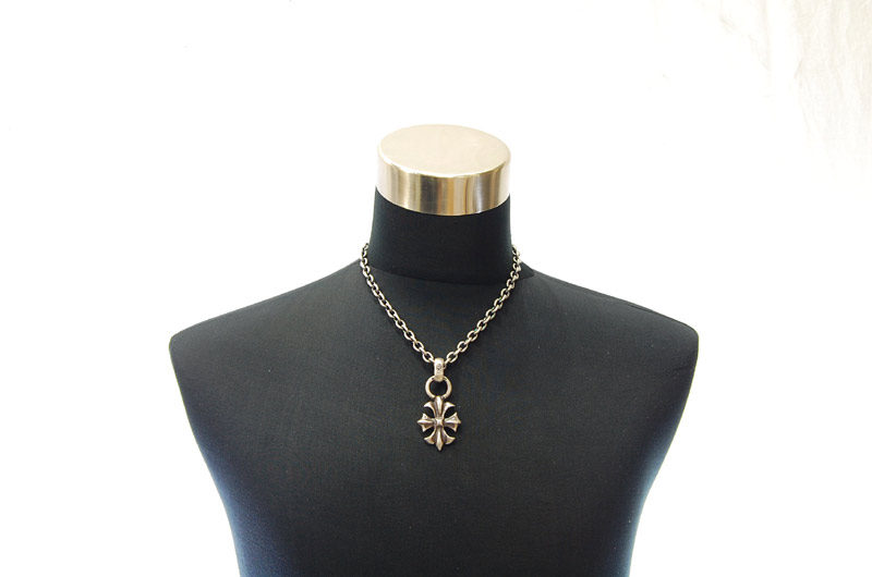 Gothic Cross With H.W.O Pendant[P-112] / Half Chain Necklace[N-65] (50cm)