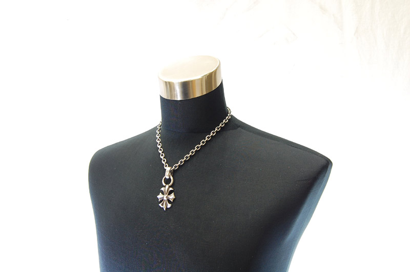 Gothic Cross With H.W.O Pendant[P-112] / Half Chain Necklace[N-65] (50cm)