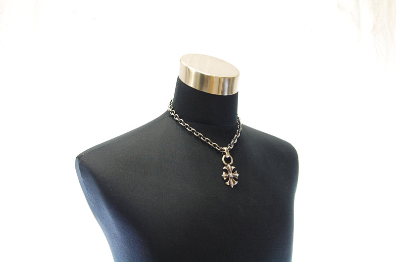 Gothic Cross With H.W.O Pendant[P-112] / Three-fifth Chain Necklace[N-72] (45cm)