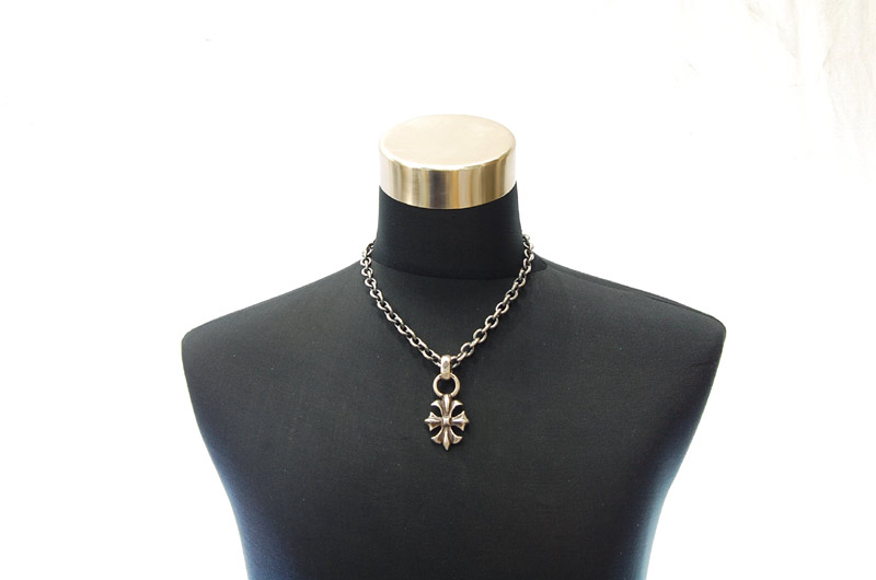 Gothic Cross With H.W.O Pendant[P-112] / Three-fifth Chain Necklace[N-72] (50cm)