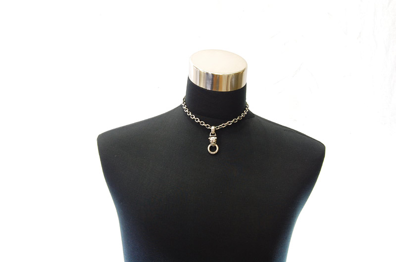 Half Bulldog Pendant[P-08] / Half Chain Necklace[N-65] (43cm)