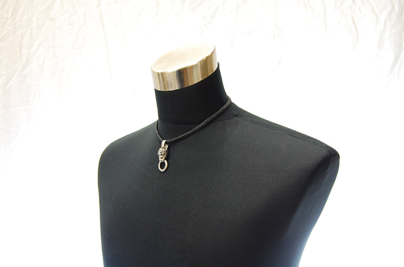 Half Lion Pendant[P-02] / Leather Necklace (46cm)