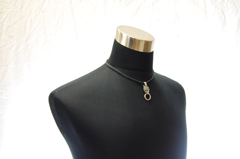 Half Lion Pendant[P-02] / Leather Necklace (46cm)
