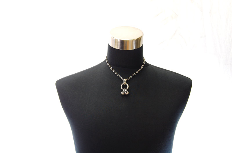 Heart With H.W.O Pendant[P-140]  /  Quarter Chain Necklace[N-66] (45cm)