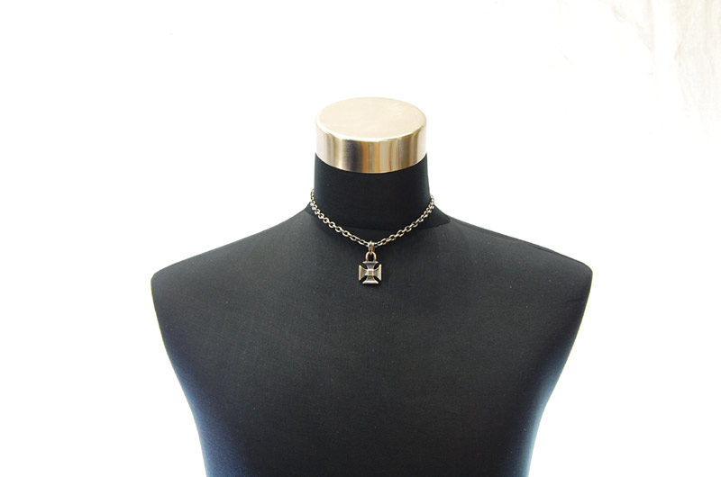 Iron Cross Pendant[P-115]   /  Quarter Chain Necklace[N-66] (43cm)