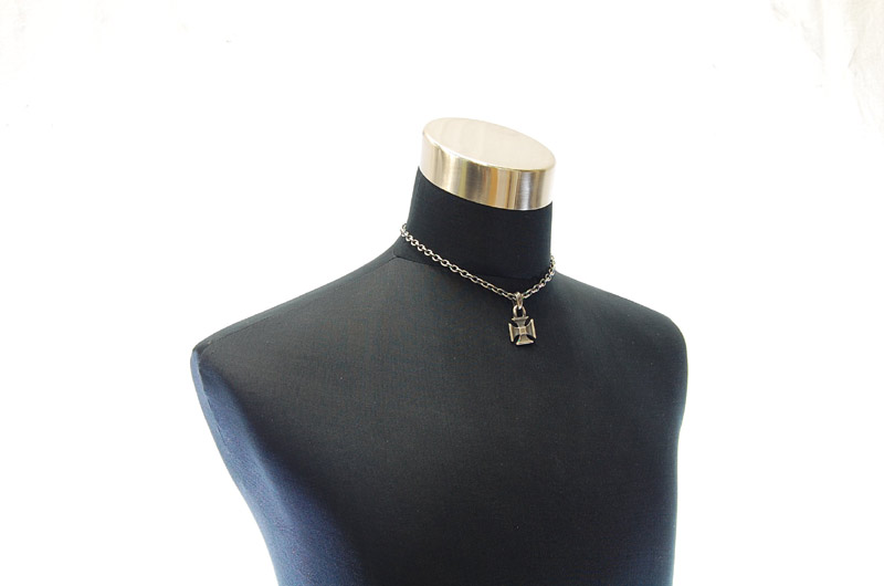 Iron Cross Pendant[P-115]   /  Quarter Chain Necklace[N-66] (43cm)