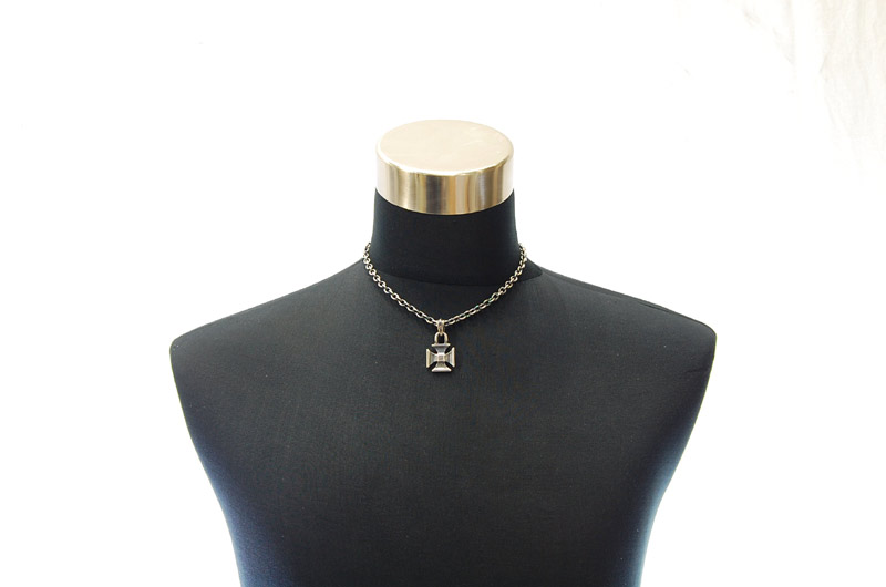 Iron Cross Pendant[P-115]   /  Quarter Chain Necklace[N-66] (45cm)