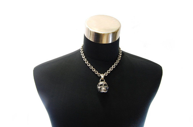 Large Skull Head Pendant[P-120] / Hand Craft Chain Necklace[N-98] (45cm)