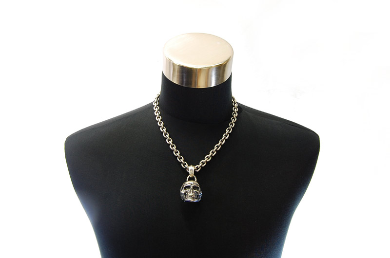 Large Skull Head Pendant[P-120] / Hand Craft Chain Necklace[N-98] (50cm)