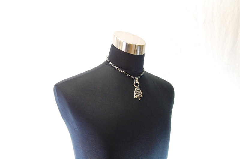 Large Snake Belt Tip With H.W.O Pendant[P-128] / Quarter Chain Necklace[N-66] (43cm)