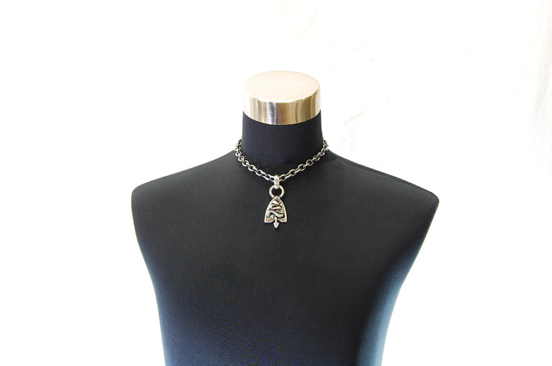 Large Snake Belt Tip With H.W.O Pendant[P-128] / Three-fifth Chain Necklace[N-72] (43cm)