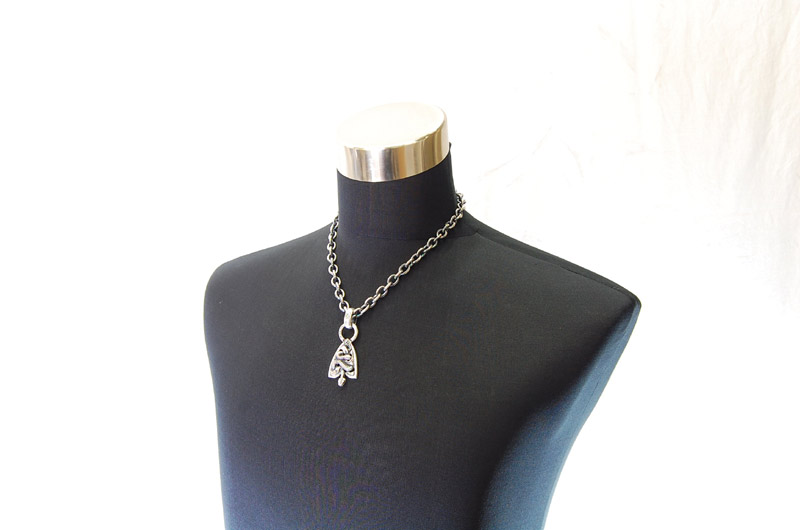Large Snake Belt Tip With H.W.O Pendant[P-128] / Three-fifth Chain Necklace[N-72] (50cm)